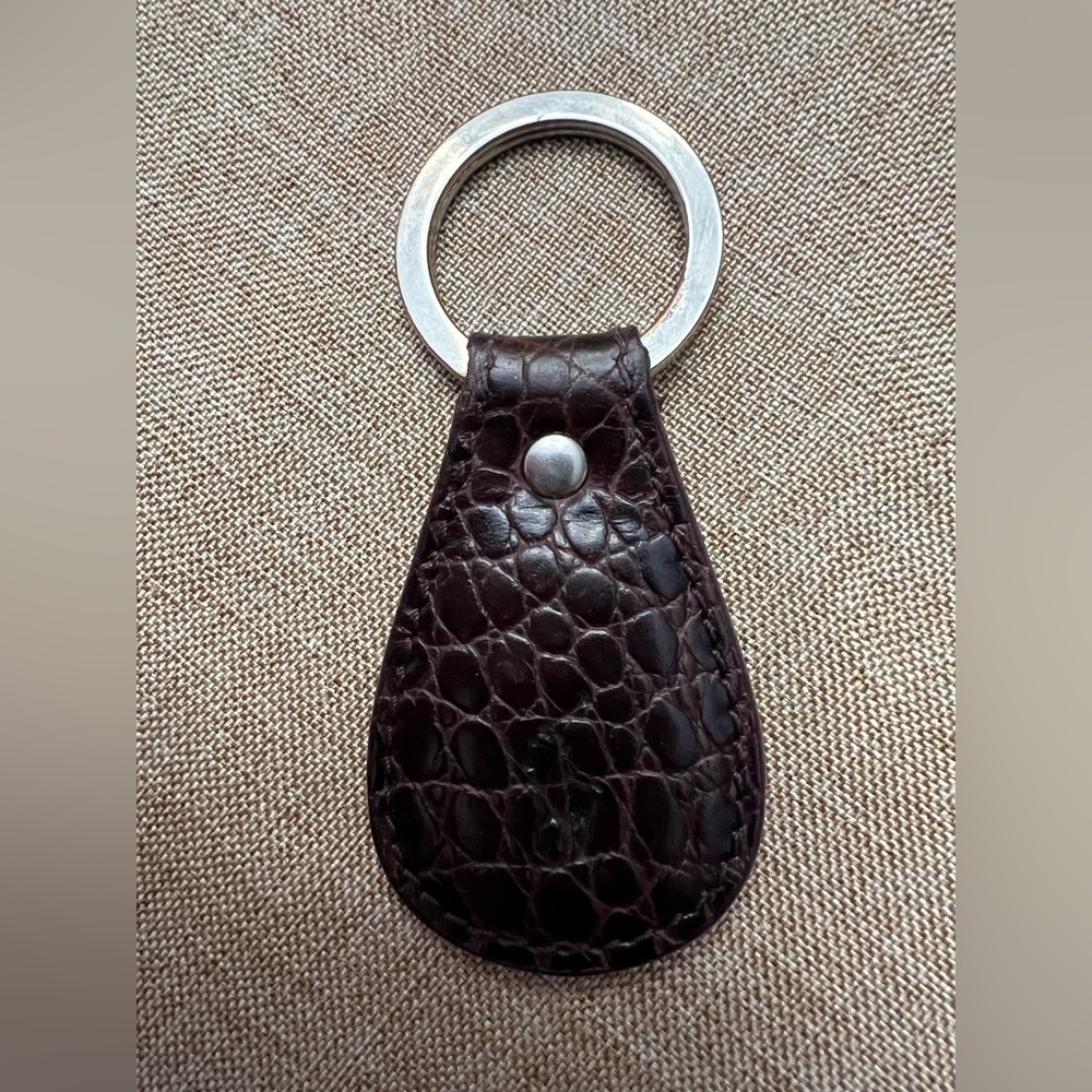 Polo by Ralph Lauren Dark Brown Crocodile Pattern Key Fob Vera Bradley Ring